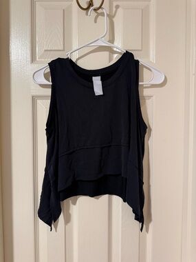 Black Layered Sleeveless Women's Top